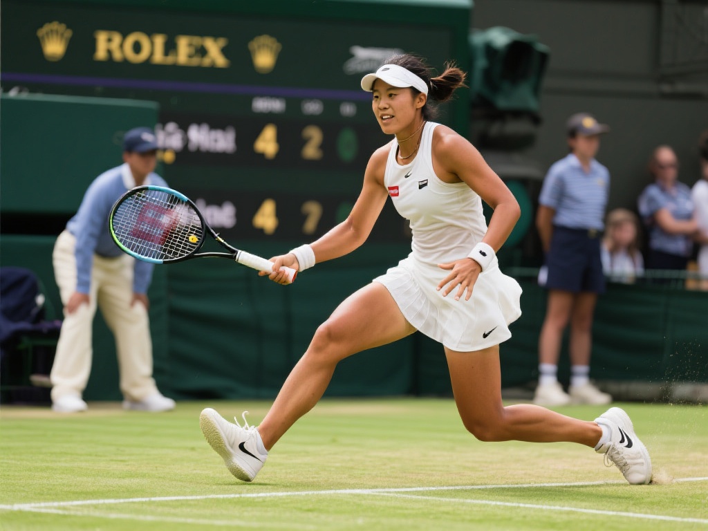 滑倒无阻前行,郑钦文草地首进四强 郑钦文首进草地赛事四强不仅是一场竞技成绩